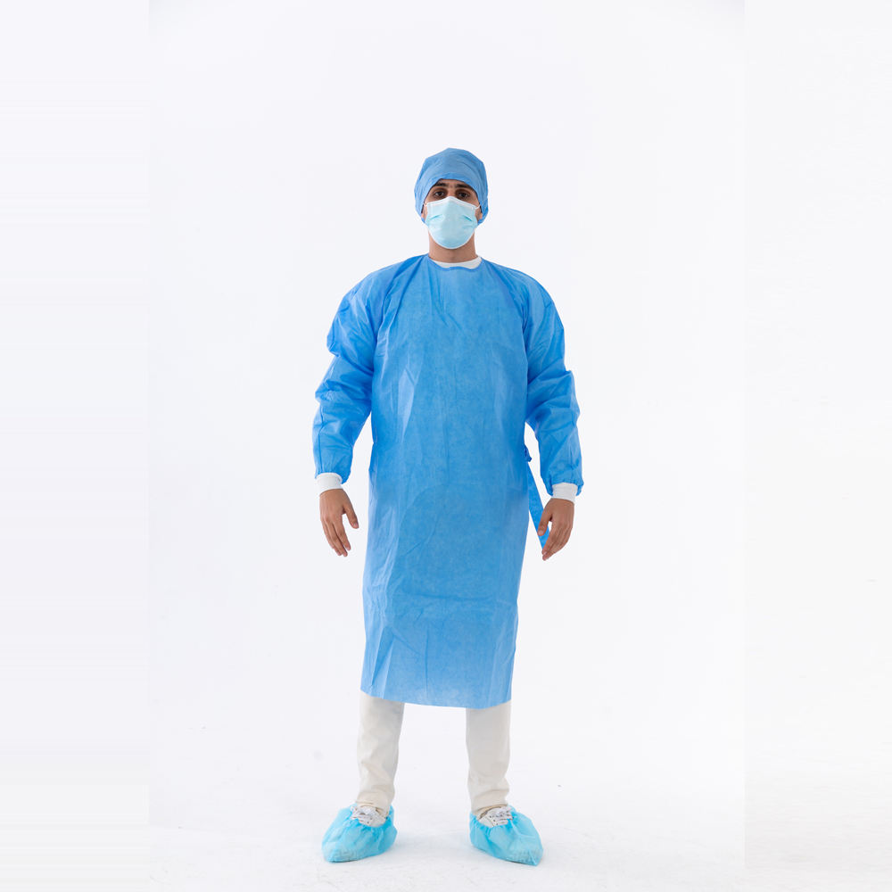 disposable isolation gowns blue